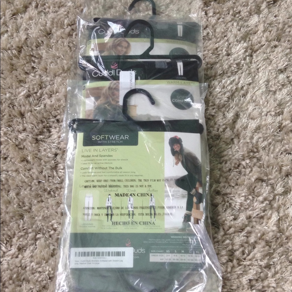 Cuddl duds Womens Legging 3 packs